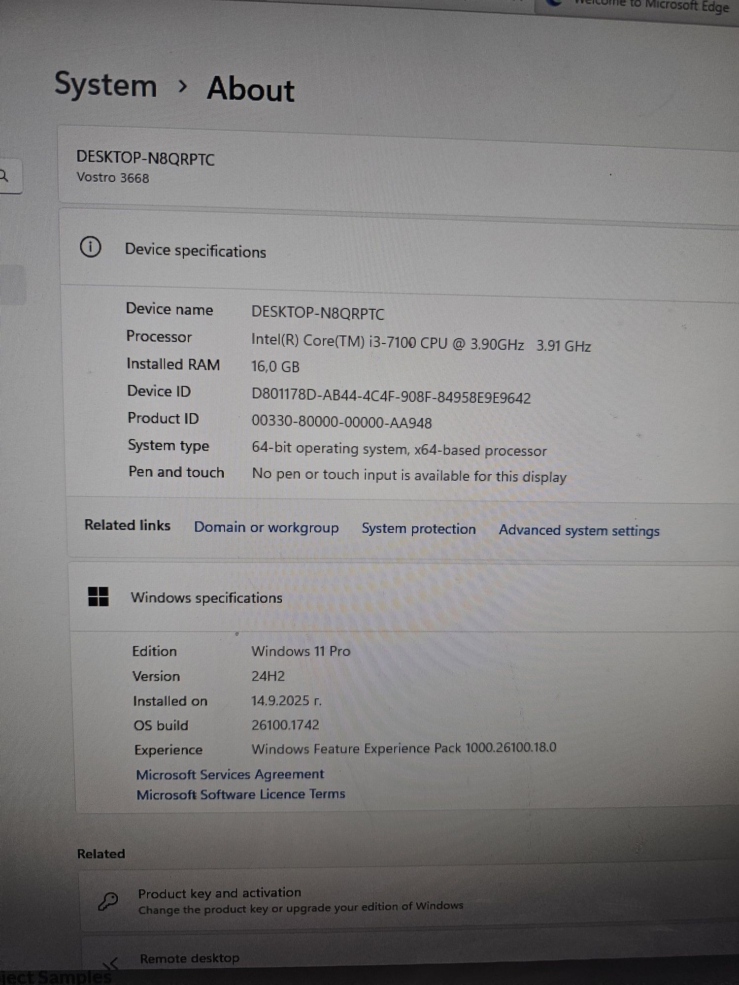 Dell Vostro 3668 Windows 11 16GB RAM