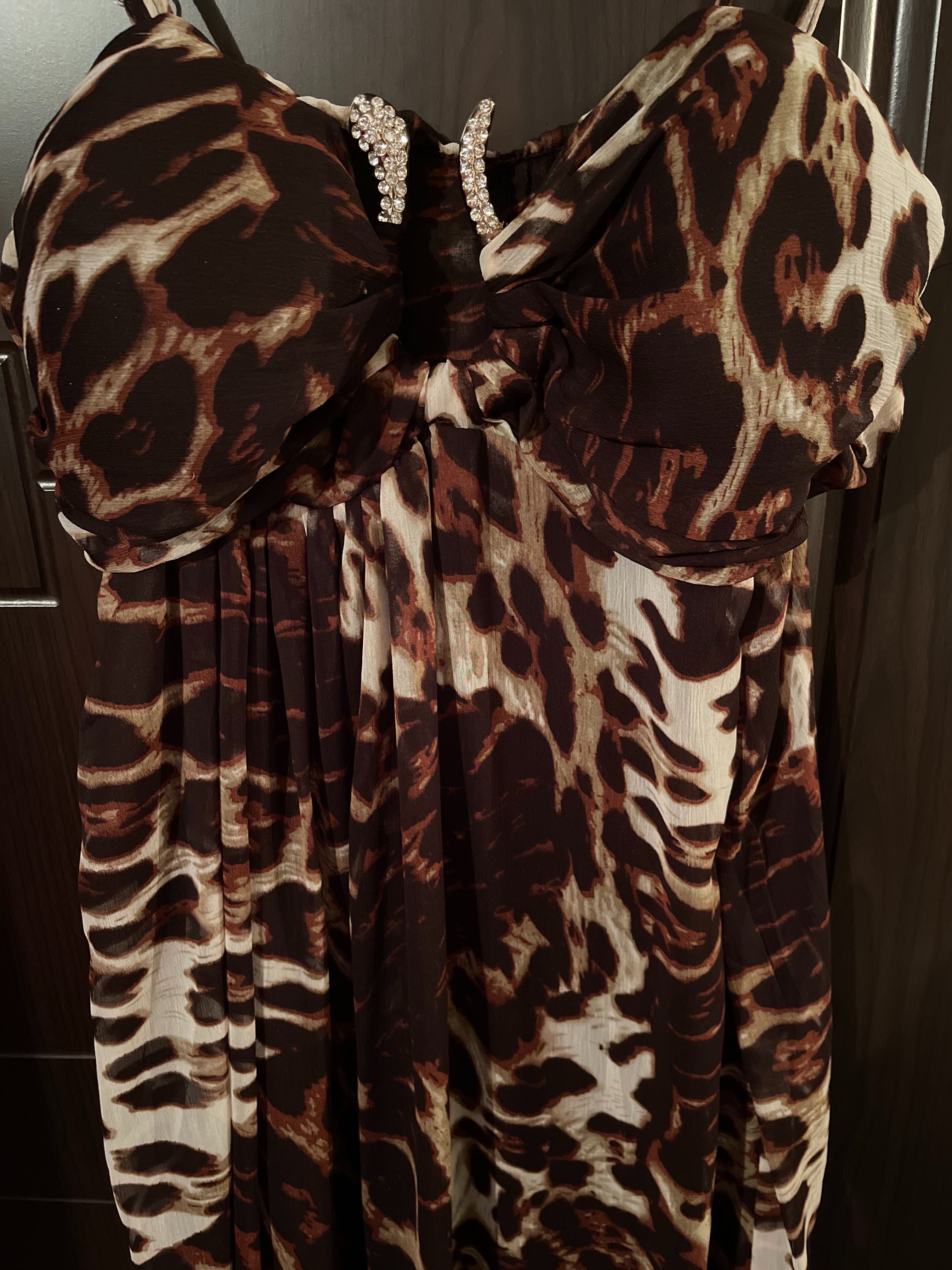 луксозна официална/бална рокля тигр.принтRCavalli топ модел +подплънки