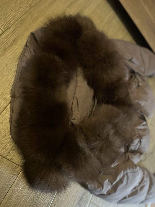 Зимно яке с яка от естествен косъм лисица