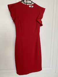 Платье красное облигающее XS (42)