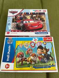 Пъзели 30 части ПЕС патрул и Колите Cars, Paw patrol