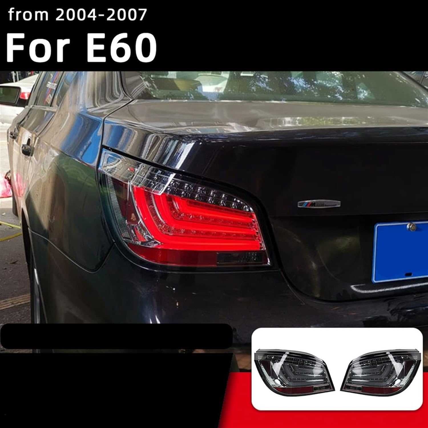 Стопове БМВ Е60 ЛЕД 3D опушени тъмни BMW E60 LED 03-07'