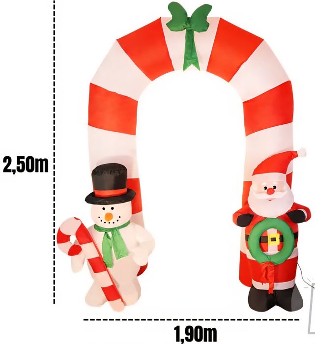 Надуваема коледна арка с LED светлини-250х190 см./коледна украса