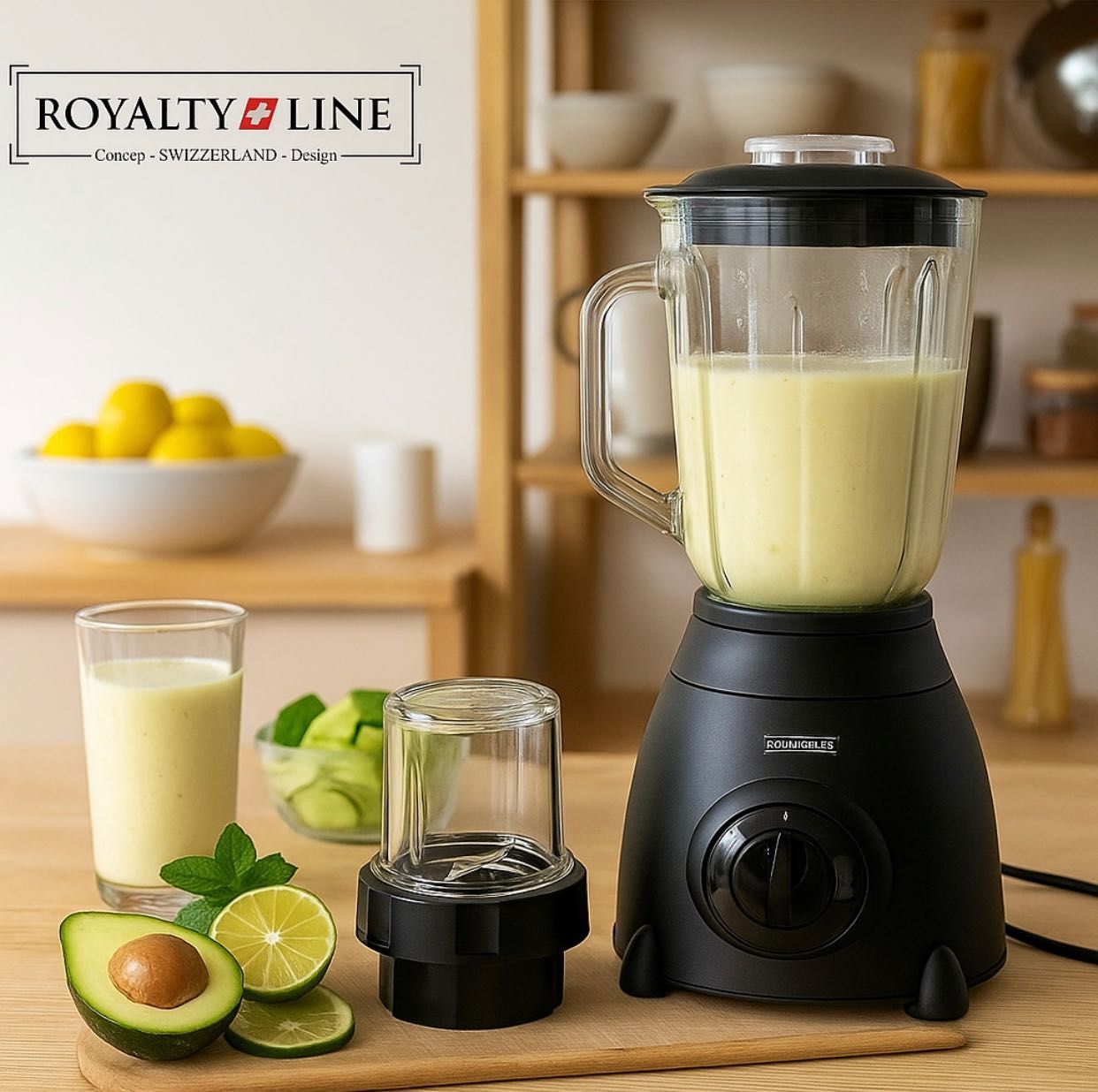 Кухненски блендер с мелница Royalty Line RL-SME-600.6