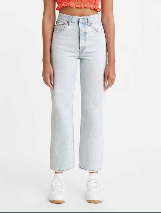 ЧИСТО НОВИ с етикет Levi’s 100% ПАМУК прави дънки, висока талия