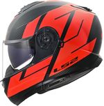 Casca moto Flip-up LS2 FF908 Strobe II CODE Black Red