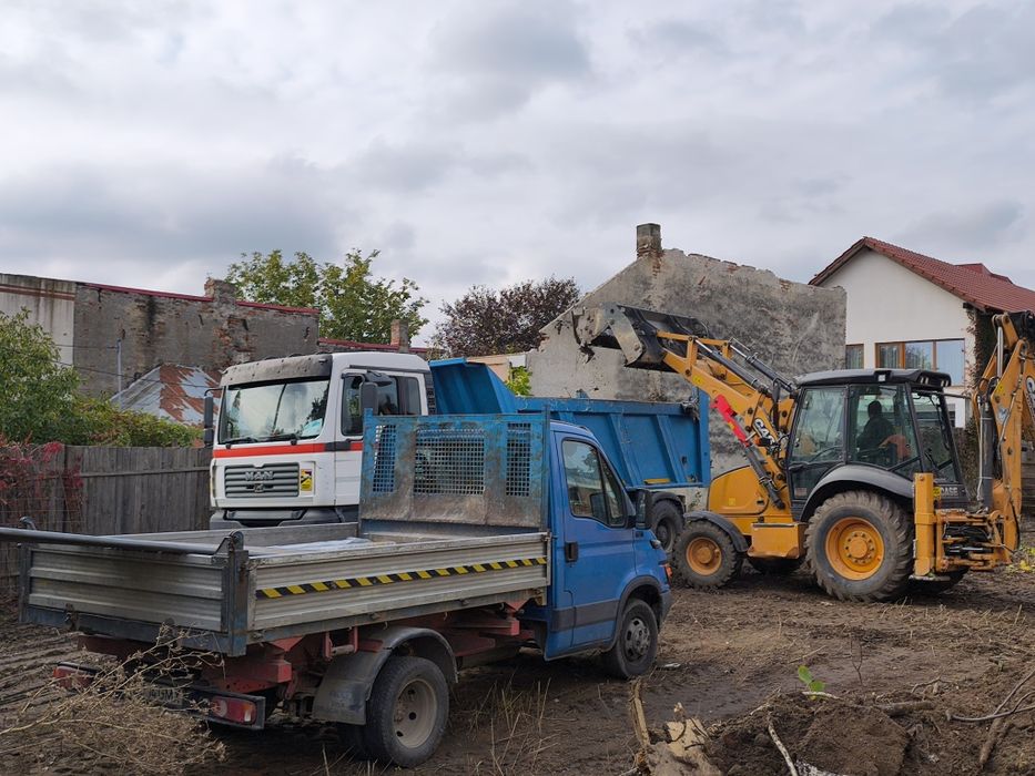 Transport pământ umplutura, încărcătură fundație, teren, moluz,demolez
