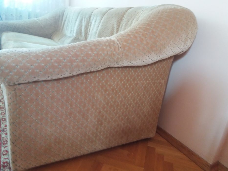 Диван - тройка и двойка, механизъм за сън, използван, в добро състояни