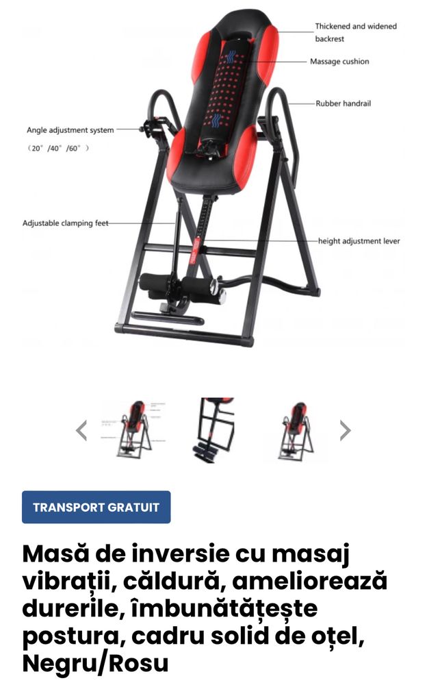 Masa de inversie - elongatie - decompresie vertebrala