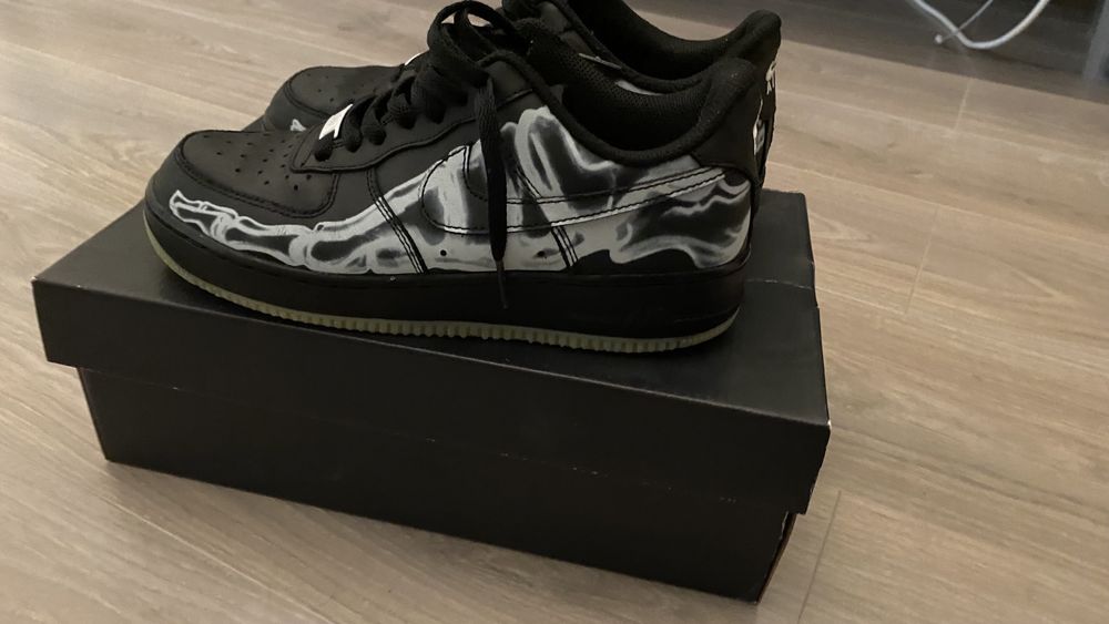 Air Force 1 skeleton black