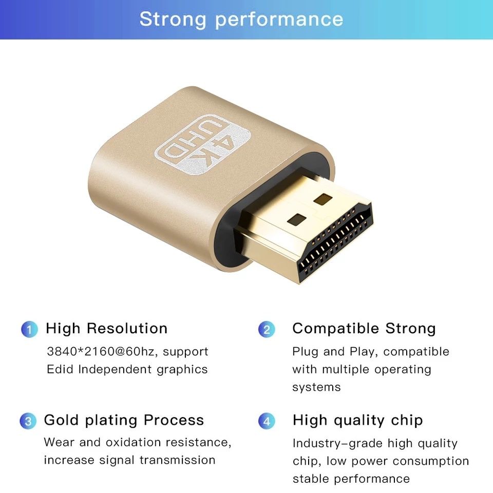 HDMI dummy plug 4k