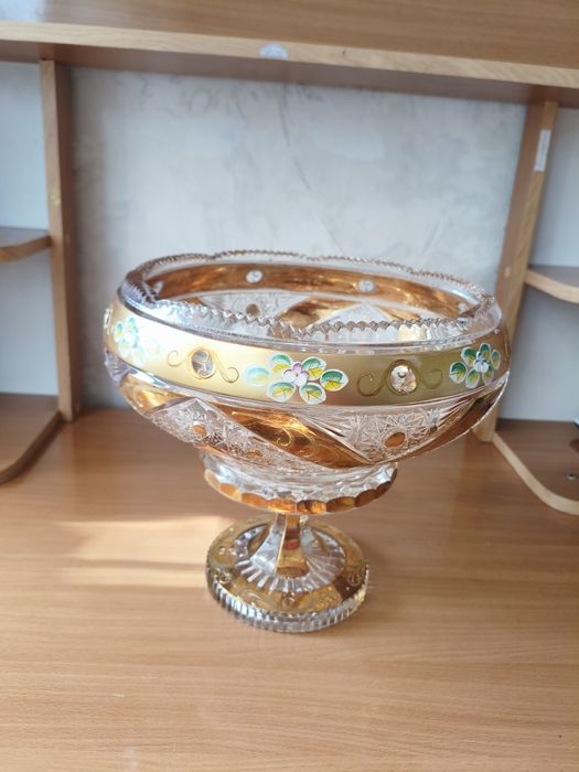 Ваза Богема Чехия для фруктов новая