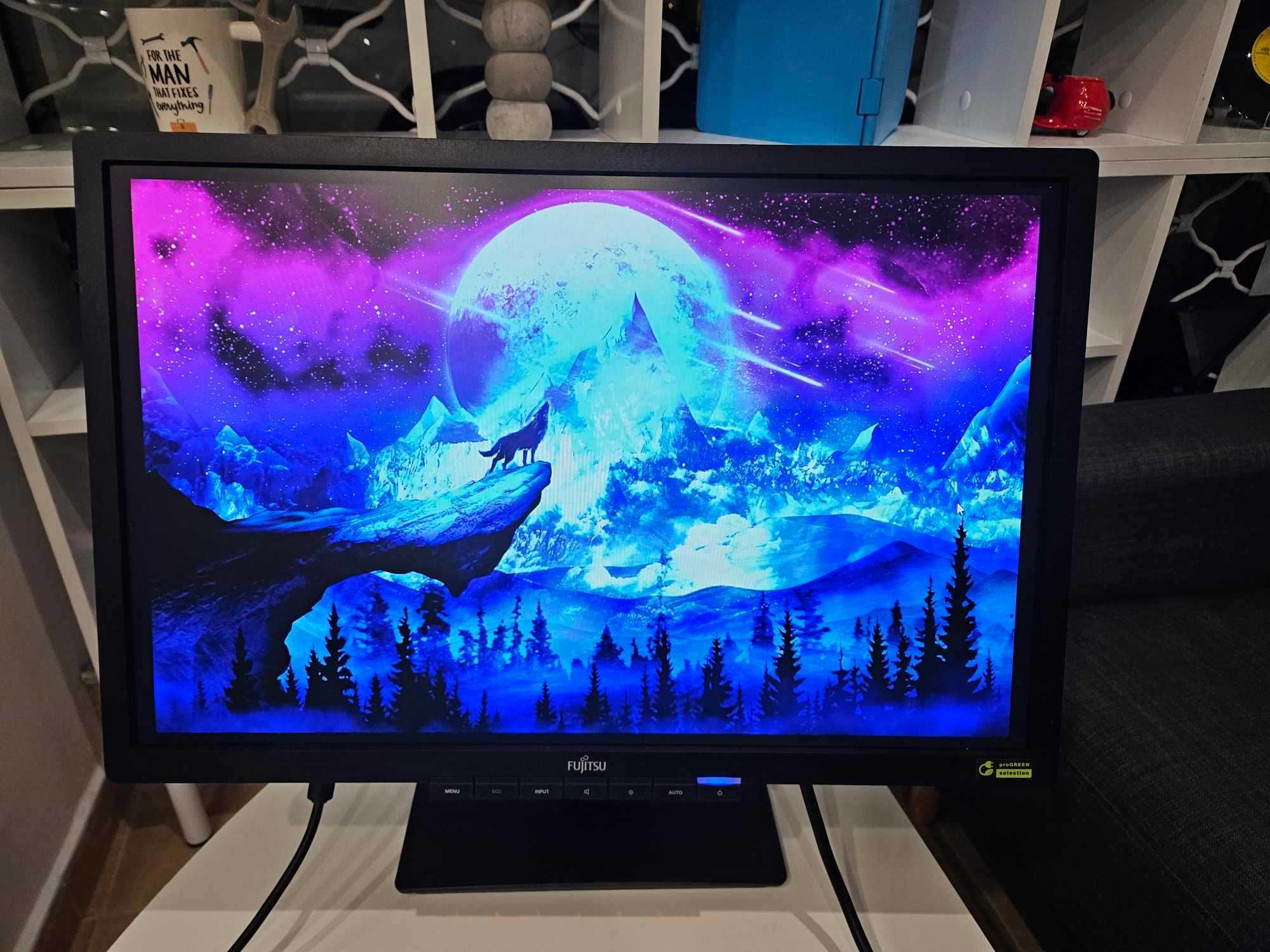 +Гаранция! Монитор Fujitsu B22W-6 LED 22" инча + кабели