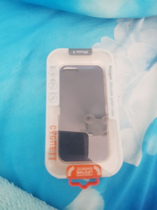 Husa iphone 5 albastra transparenta (2+1 gratis)