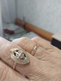 Кольцо золотое с казахским орнаментом