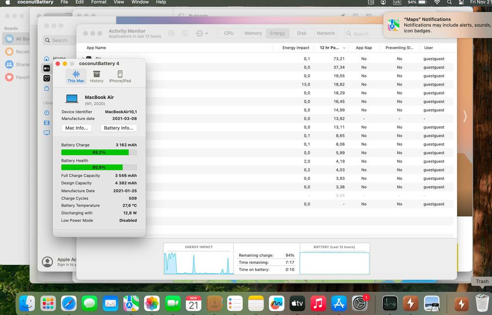 MacBook Air M1 16/256 GB