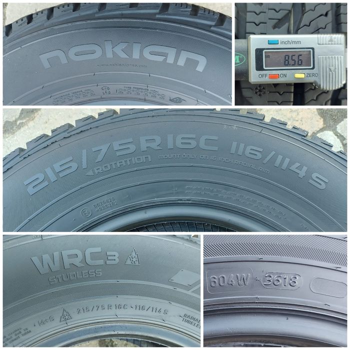 O bucată 195/215 75 R16C M+S iarnă - una Michelin Continental Nokian V