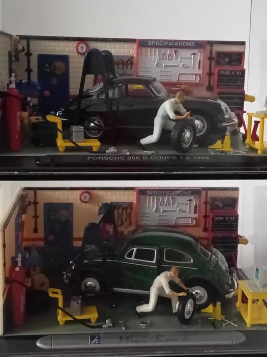 Diorama Garage 1:43 Schuco, Cararama, Диорама гараж Porsche, VW