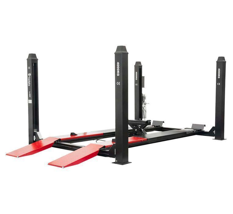 Elevator auto cu 4 coloane 4t 380v cu cric canal incorporat + ulei gra