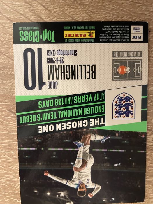 Cartonas Panini Top Class 267 unbeatable Jude Bellingham