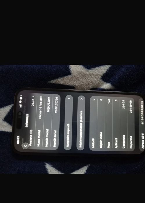 Vand iphone 14 pro max 256 gb