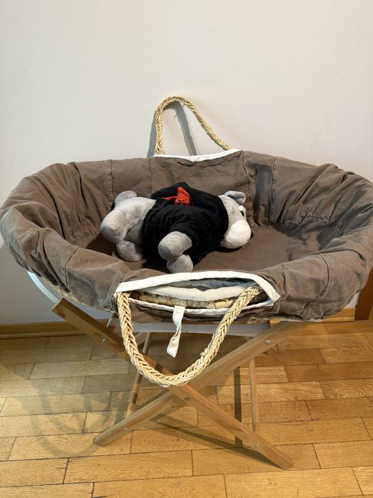 Бабешка плетена кошница (до 6 м) Moses basket + комплекти чаршафи