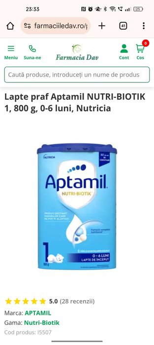 Aptamil 1 lapte praf