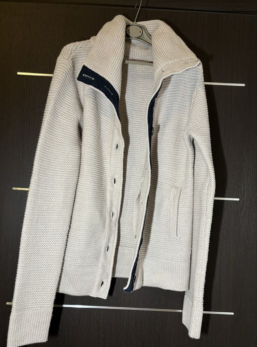 Cardigan Tex crem cu nasturi dama
