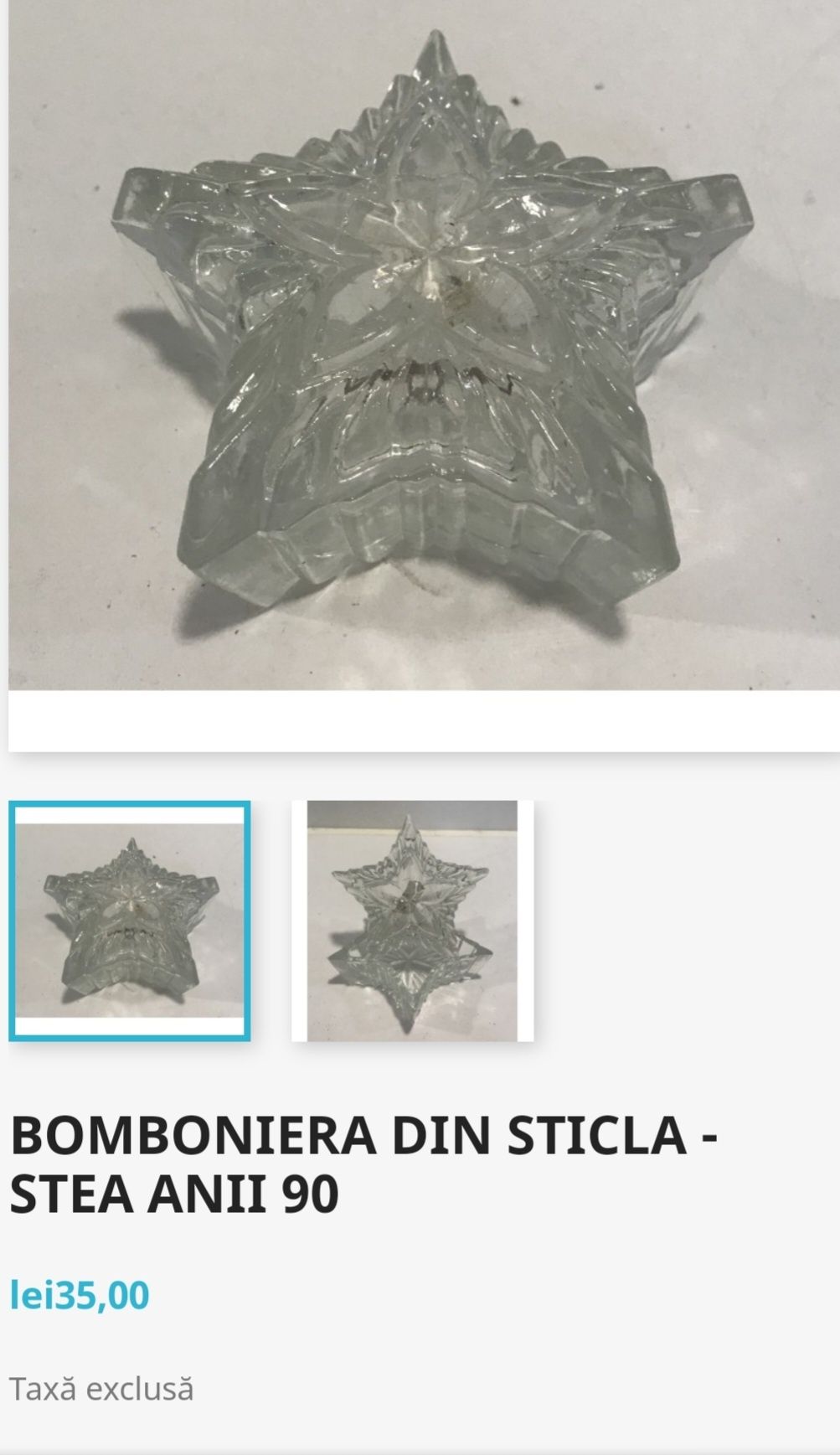 Bomboniera Stea /Sticla
