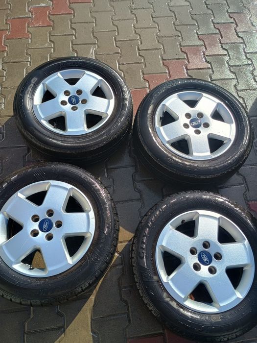 Jante aluminiu Focus 5x108 R15 cauciucuri 195/65 R15
