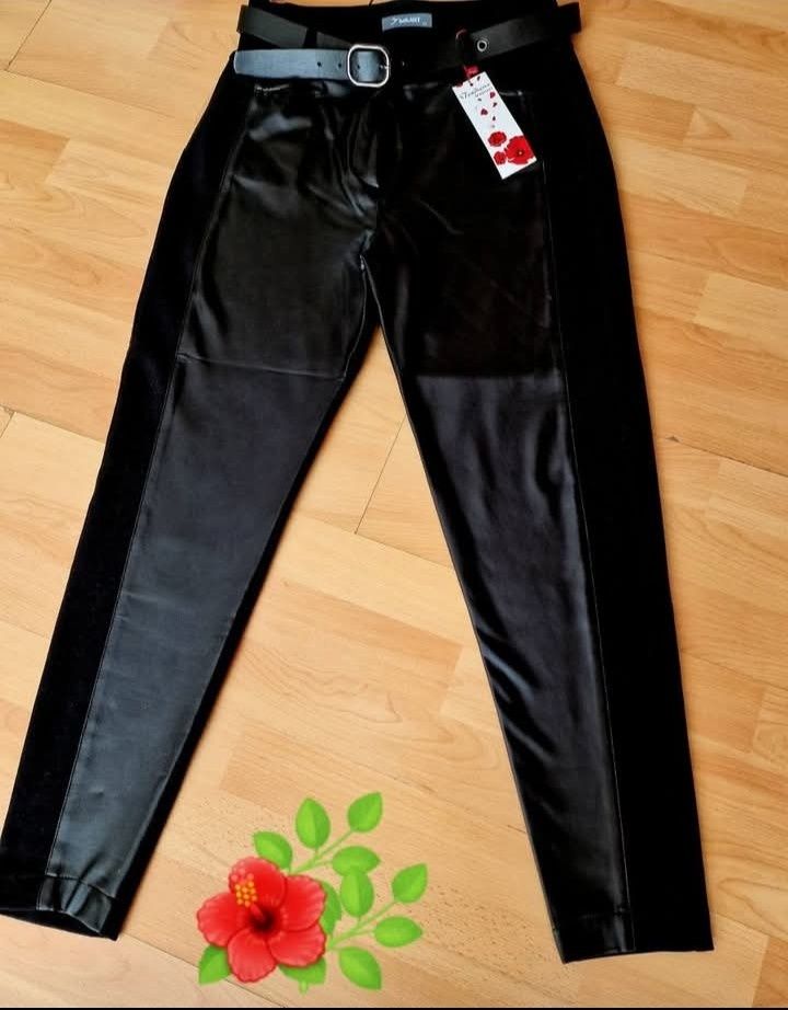 Pantalon Tendresse i dama insertii piele, super model, diverse mărimi