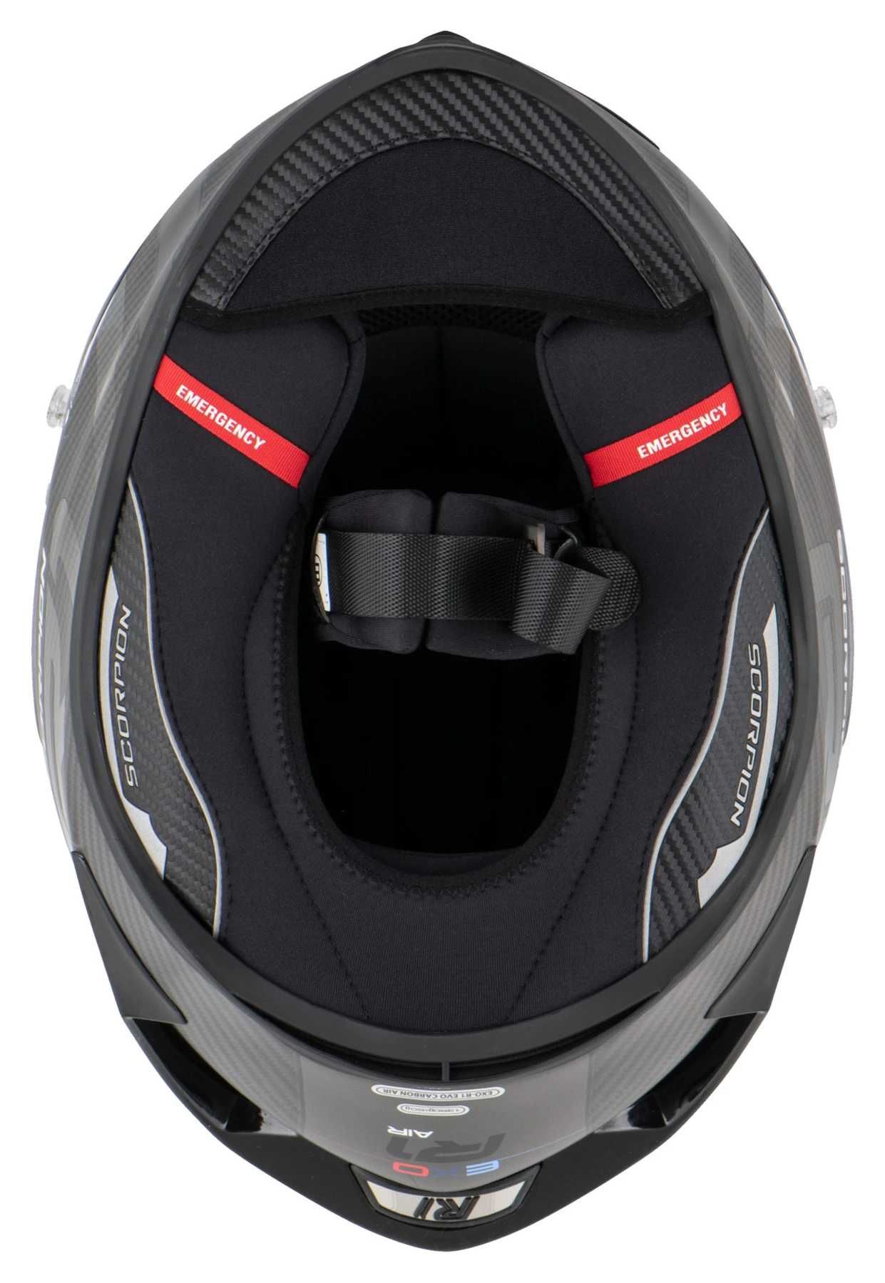 Мото Каска SCORPION EXO-R1 EVO AIR BLAZE Blue-White XS 53-54см