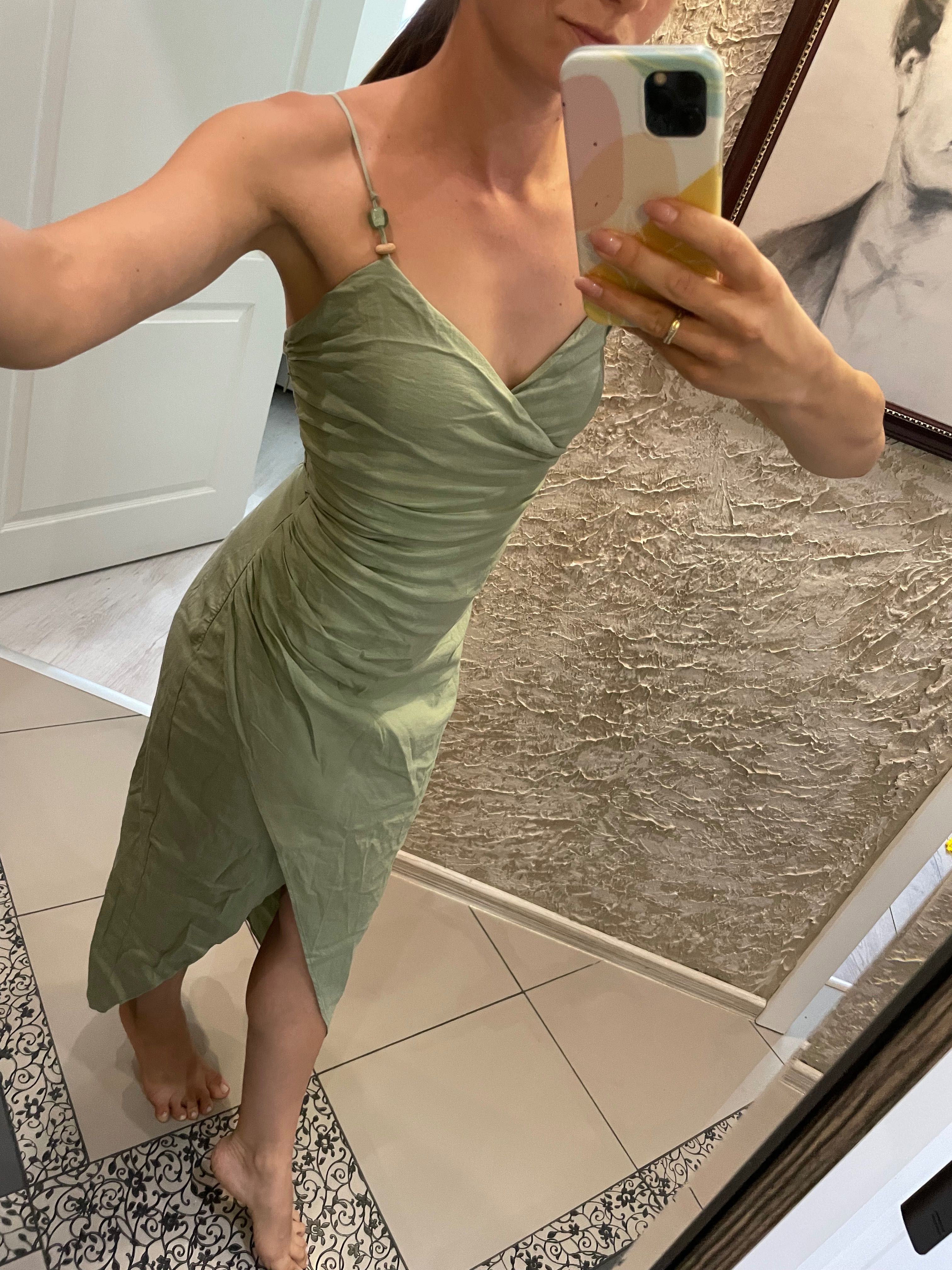 Ленена рокля на Zara