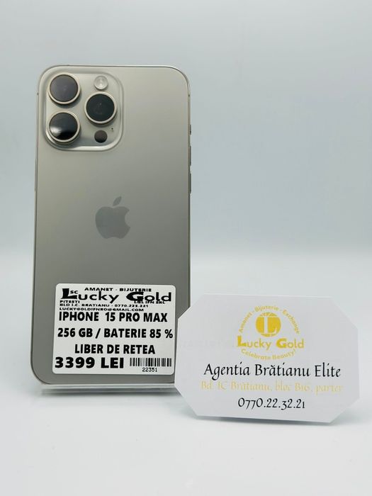 Iphone 15 Pro Max 256 GB Bat 85 cod 22351