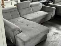Разтегателен ъглов сив диван с ракла, внос Германия