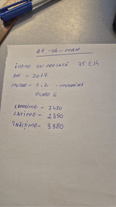 Vand Iveco cu prelată