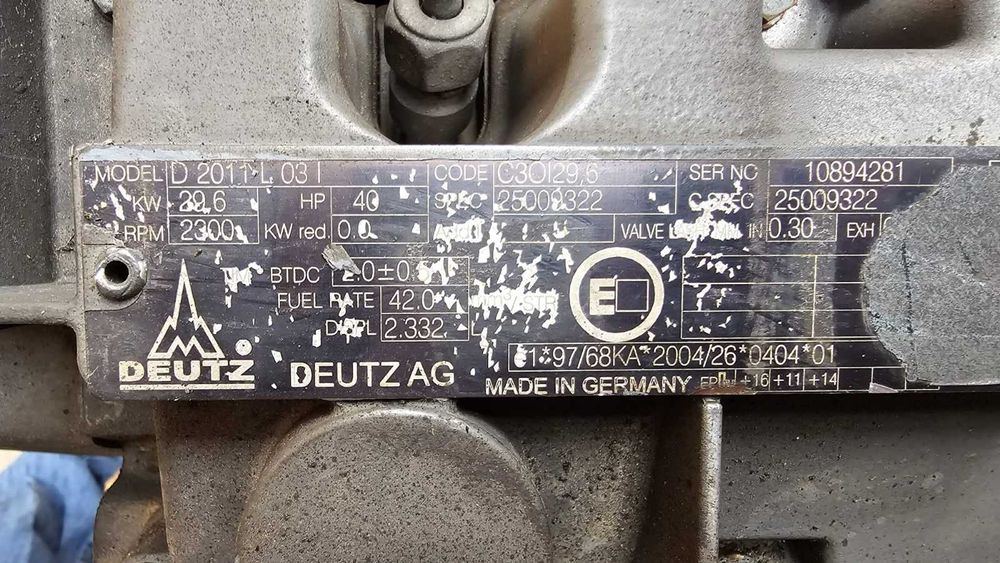 Motor complet Deutz D 2011 L 03 I - Piese motor Deutz