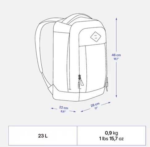 Раница за преходи NH100 ESCAPE, 23 литра