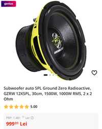 Subwoofer Ground Zero Radioactive, GZRW 12XSPL, 30cm, 1500W, 1000W RMS