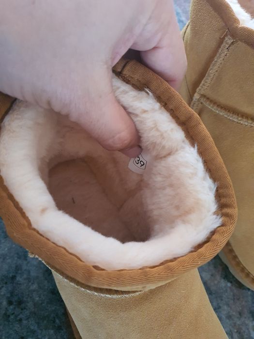 Дамски боти Н39 естествен велур нови