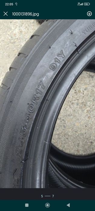 Set Anvelope Vara Bridgestone 225 45 17 și 245 40 17 Excelente