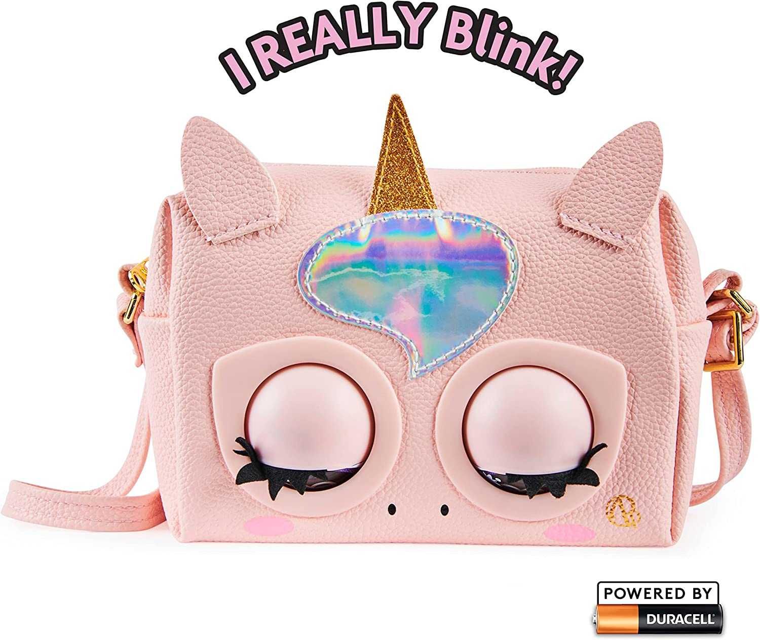 PURSE PETS Интерактивна детска чанта с мигащи очи и звуци 7 вида