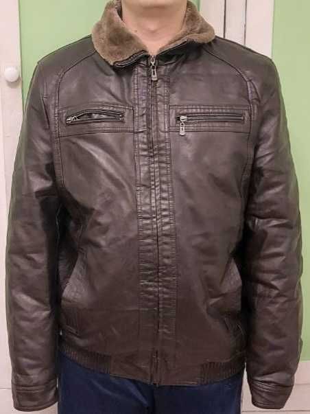 Куртка кожзам с мехомзамом 44/XXL/58 размер
