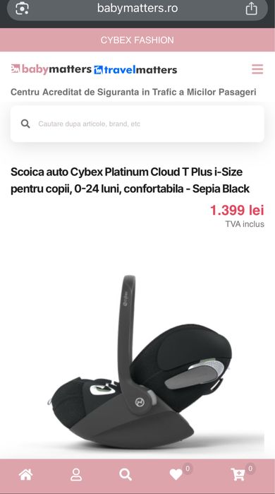 Vand scoica auto Cybex Cloud T Plus