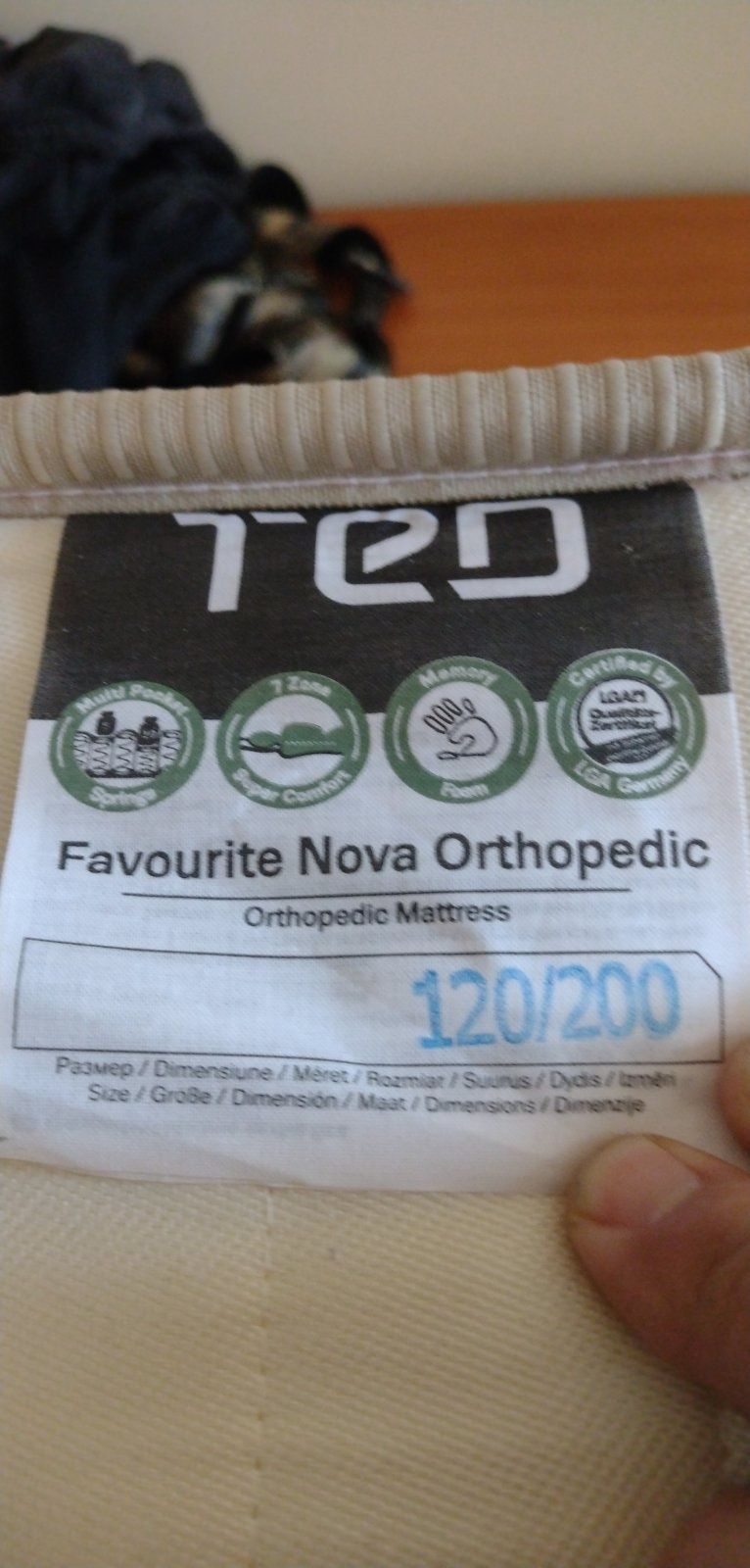 Матрак с подматрачна рамка TED Favourite Nova Orthopedic