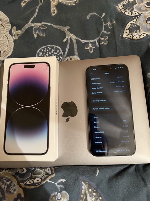 iphone 14 PRO MAX 512gb с кутия