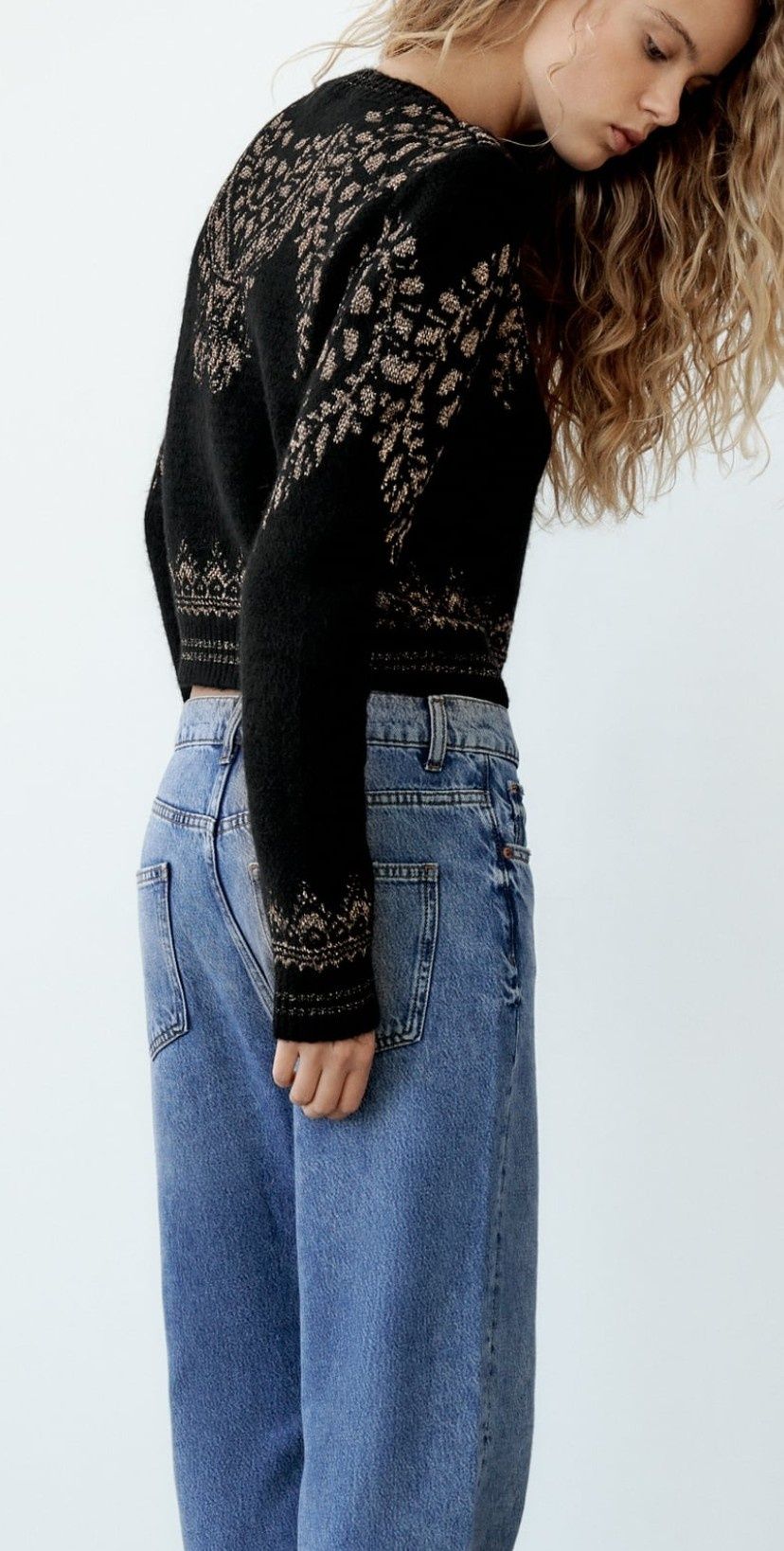 Zara pulover cu fir metalizat