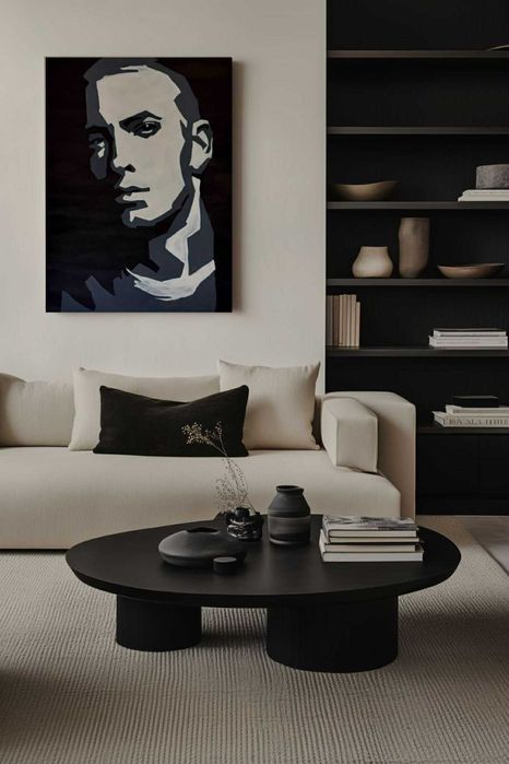 Tablou unic Eminem, acrilice pe panza 50x70