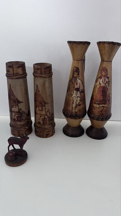 Decoruri din lemn , vaze lemn