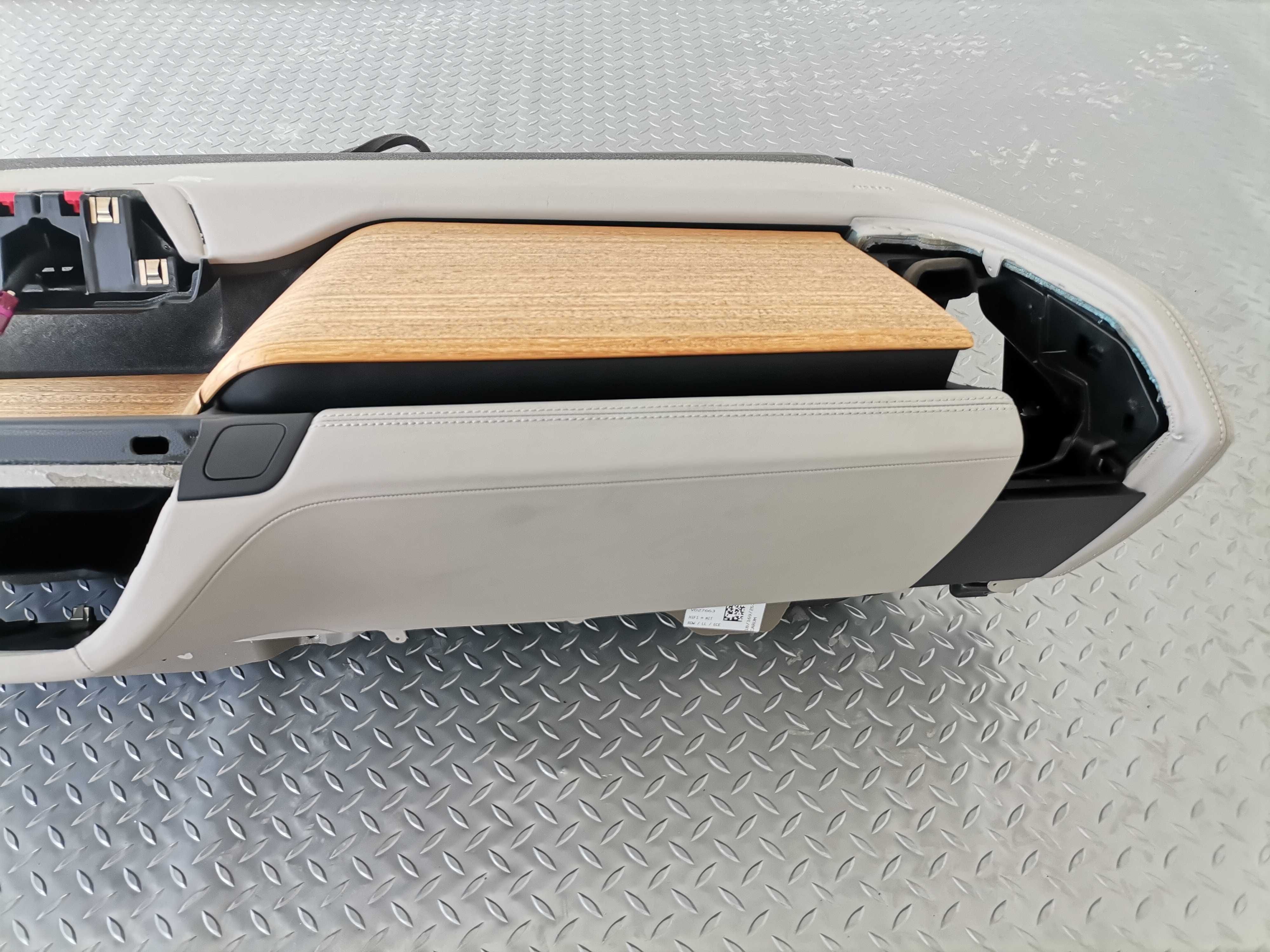 Отлично Табло BMW I3 I3s I01 Lci Бяла Кожа + Дърво